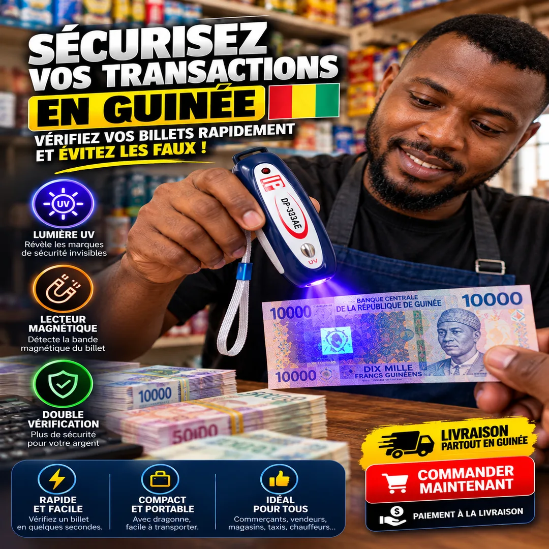 Détecteur de Faux Billets UV & Magnétique